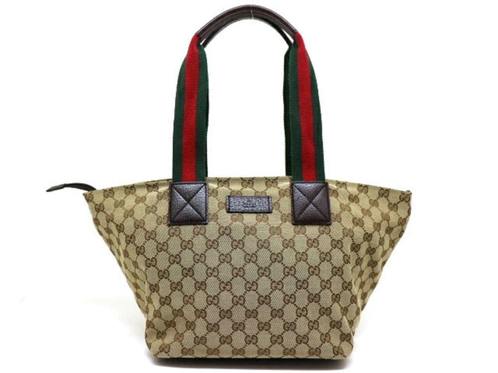 Gucci Bag Shoulder Beige Cream Brown GG Canvas Web